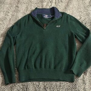 Boys' Classic 1/4 Zip Sweater size 6 Dark Green